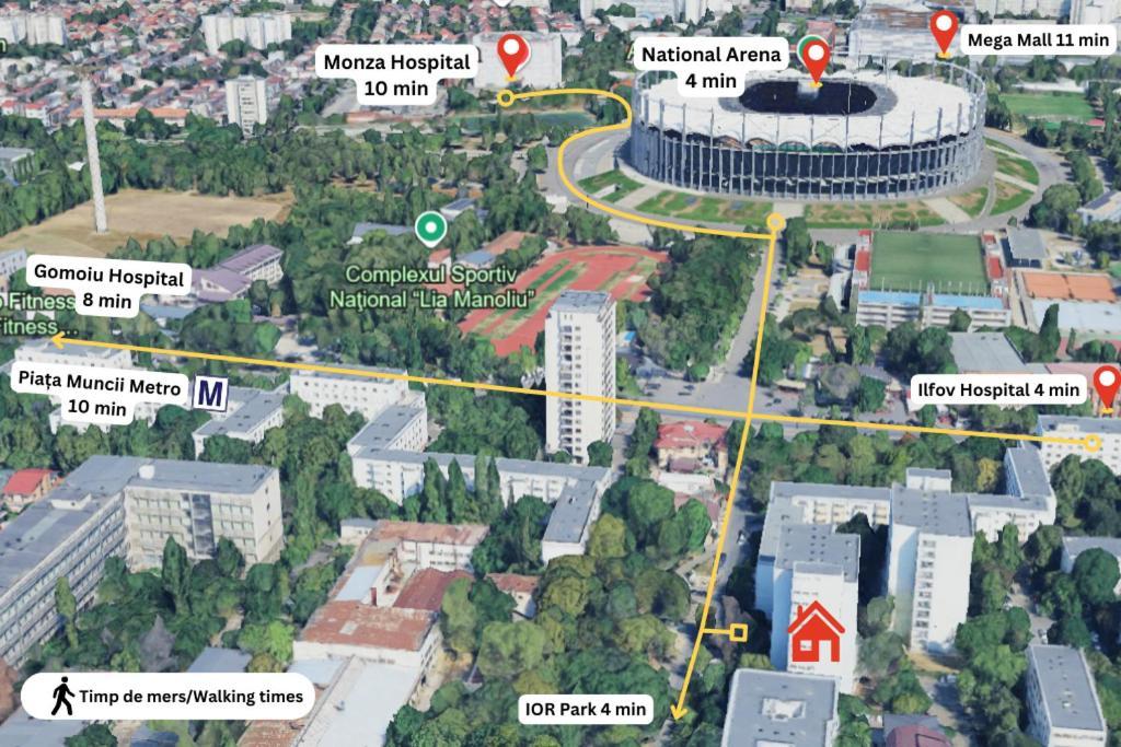 Premium Studio Next To National Arena & Park Бухарест Екстер'єр фото